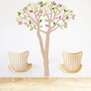 Vinilo Decorativo Árbol Abedul Marrón