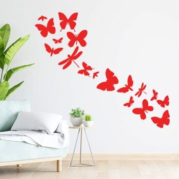 Vinilo Decorativo Fila de Mariposas