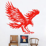 Vinilo Decorativo Águila Llameante
