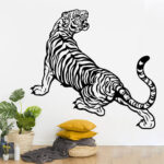 Vinilo Decorativo Tigre Rugiendo