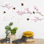 Vinilo Decorativo Aves y Ramas