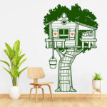 Vinilo Decorativo Casita en el Árbol