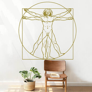 Vinilo Decorativo Hombre de Vitruvio