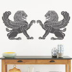 Vinilo Decorativo Leones Persas