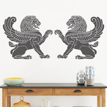 Vinilo Decorativo Leones Persas