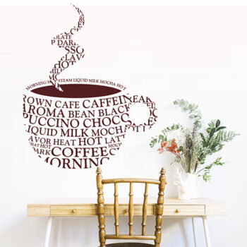 Vinilo Decorativo Taza De Letras