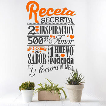 Vinilo Decorativo Receta Secreta