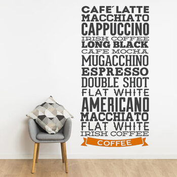 Vinilo Decorativo Tipos De Café