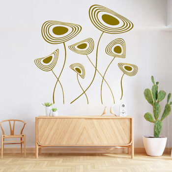 Vinilo Decorativo Flores Circulares
