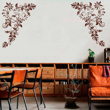 Vinilo Decorativo Esquinero Hojas