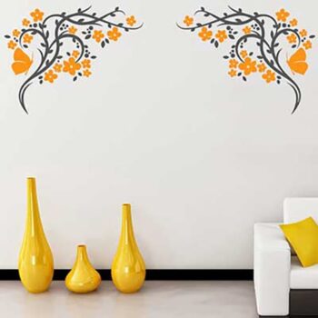 Vinilo Decorativo Esquinero Mariposas