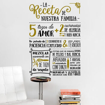 Vinilo Decorativo Receta Familiar
