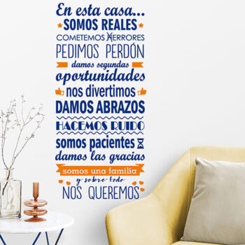 Vinilo Decorativo Somos Reales