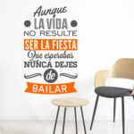 Vinilo Decorativo Aunque La Vida