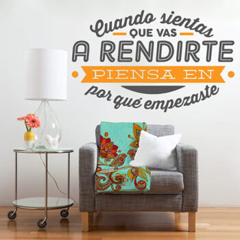 Vinilo Decorativo Cuando Sientas