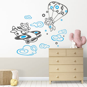 Vinilo Decorativo Osos Aviadores
