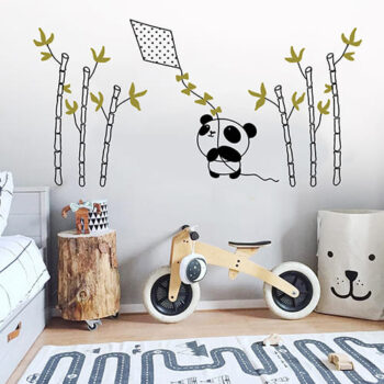 Vinilo Decorativo Panda y Cometa