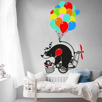 Vinilo Decorativo Osos en Bicicleta