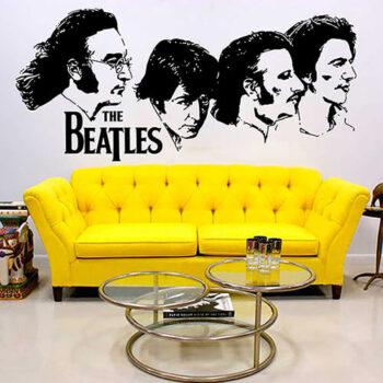 Vinilo Decorativo Beatles Rostros