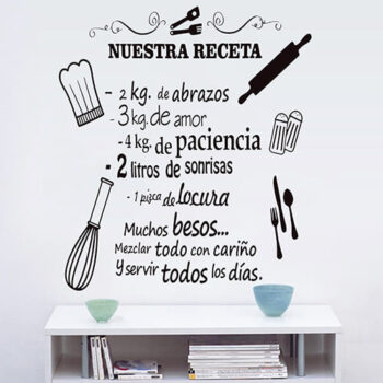 Vinilo Decorativo Nuestra Receta