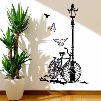 Vinilo Decorativo Bici y Farol