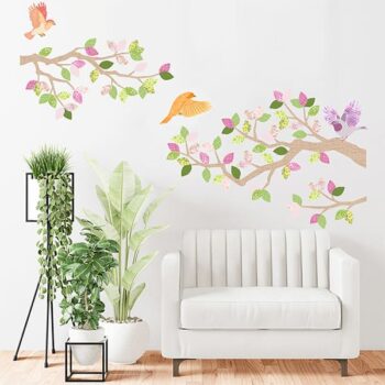 Vinilo Decorativo Árbol Rama Marrón