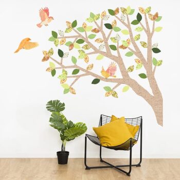 Vinilo Decorativo Árbol Roble Marrón
