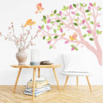 Vinilo Decorativo Árbol Roble Rosado